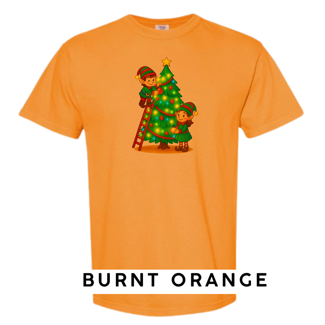 Elves Decorating Christmas Tree