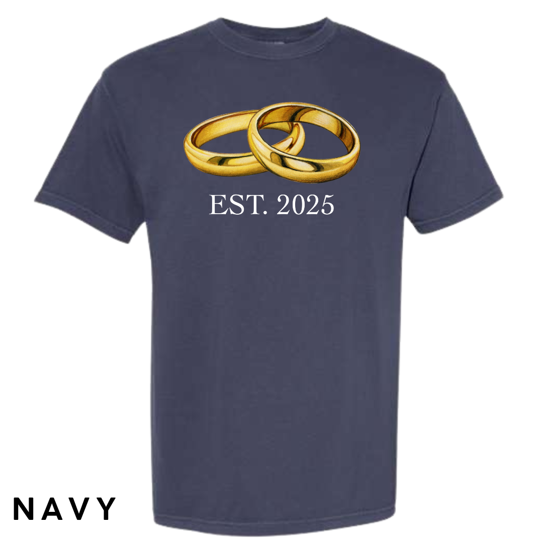 EST. 2025 Wedding Rings Graphic T-Shirt