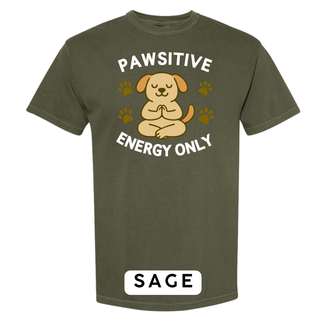 Pawsitive Energy Only Graphic T-Shirt