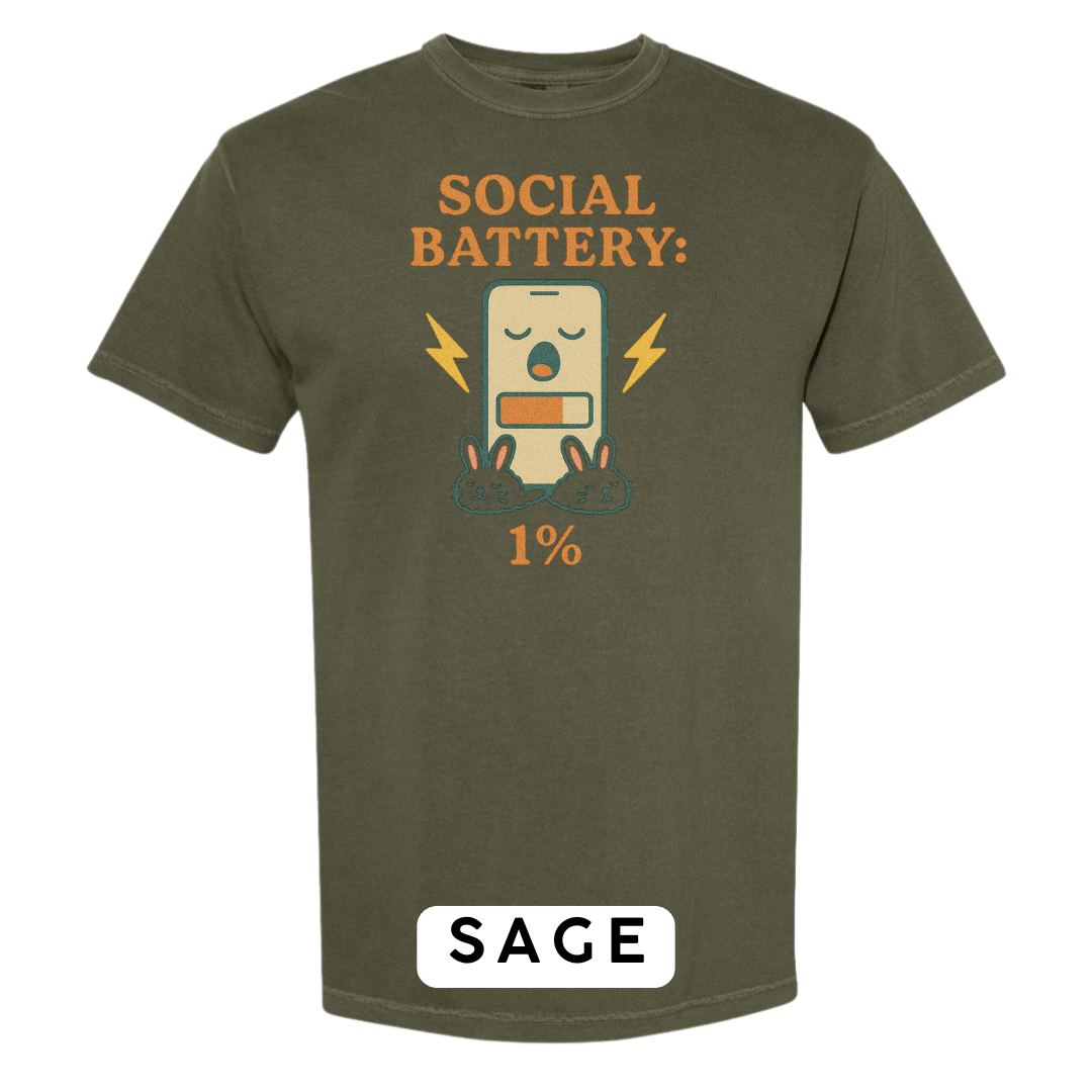 Social Battery: 1% Graphic T-Shirt