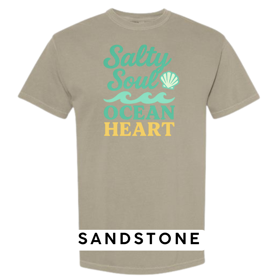 Salty Soul, Ocean Heart Graphic T-Shirt