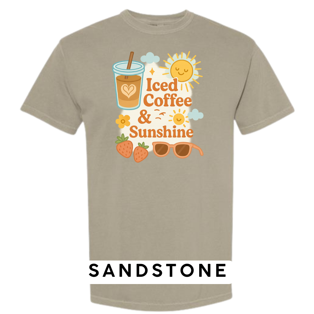Iced Coffee & Sunshine Graphic T-Shirt