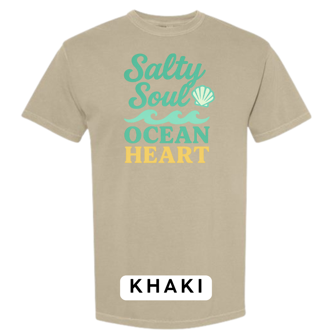 Salty Soul, Ocean Heart Graphic T-Shirt