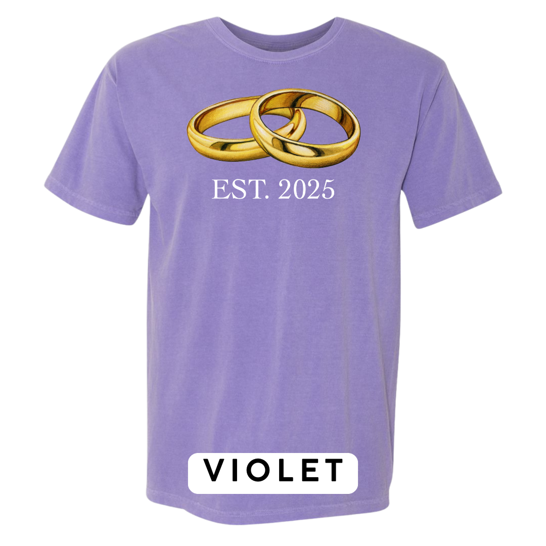 EST. 2025 Wedding Rings Graphic T-Shirt