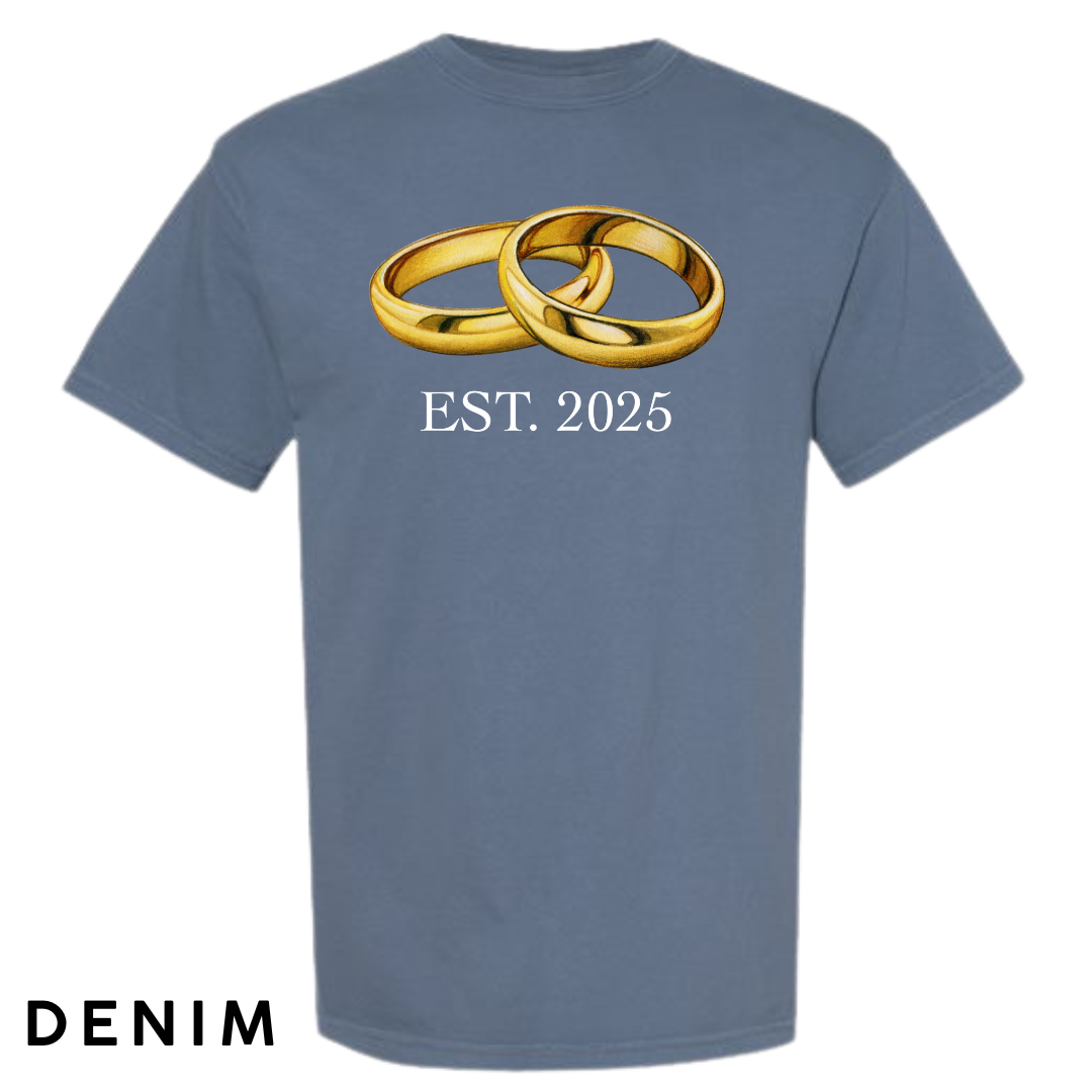 EST. 2025 Wedding Rings Graphic T-Shirt