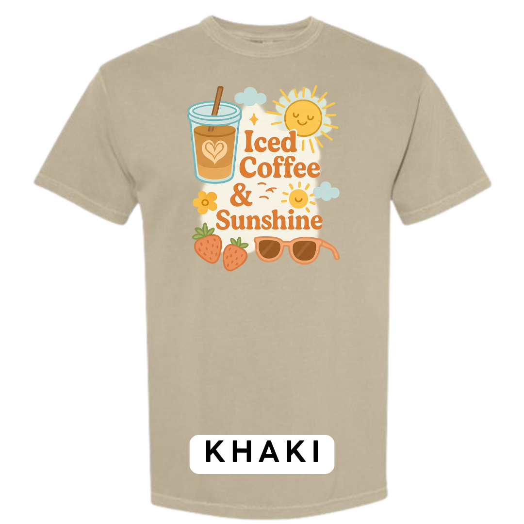 Iced Coffee & Sunshine Graphic T-Shirt
