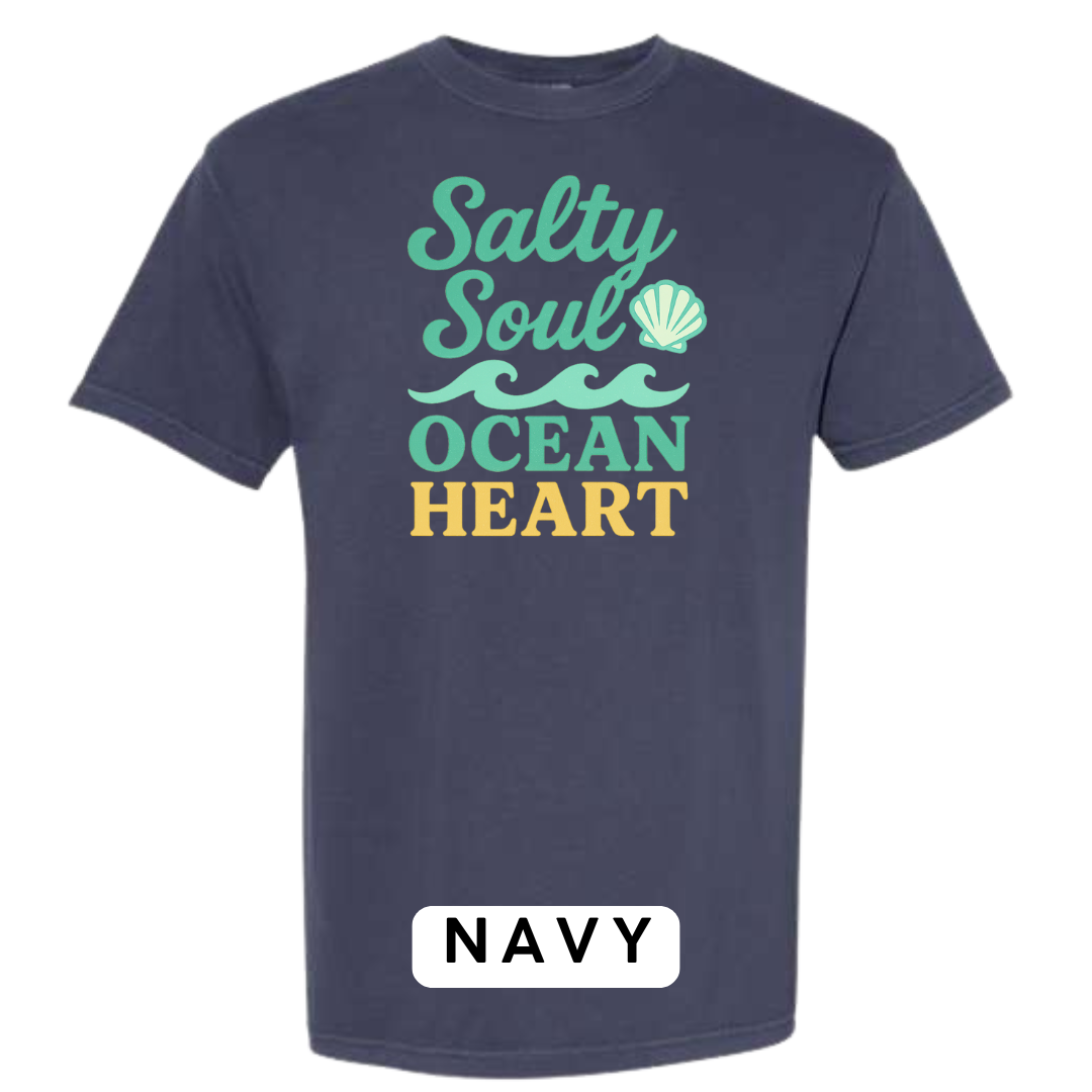Salty Soul, Ocean Heart Graphic T-Shirt
