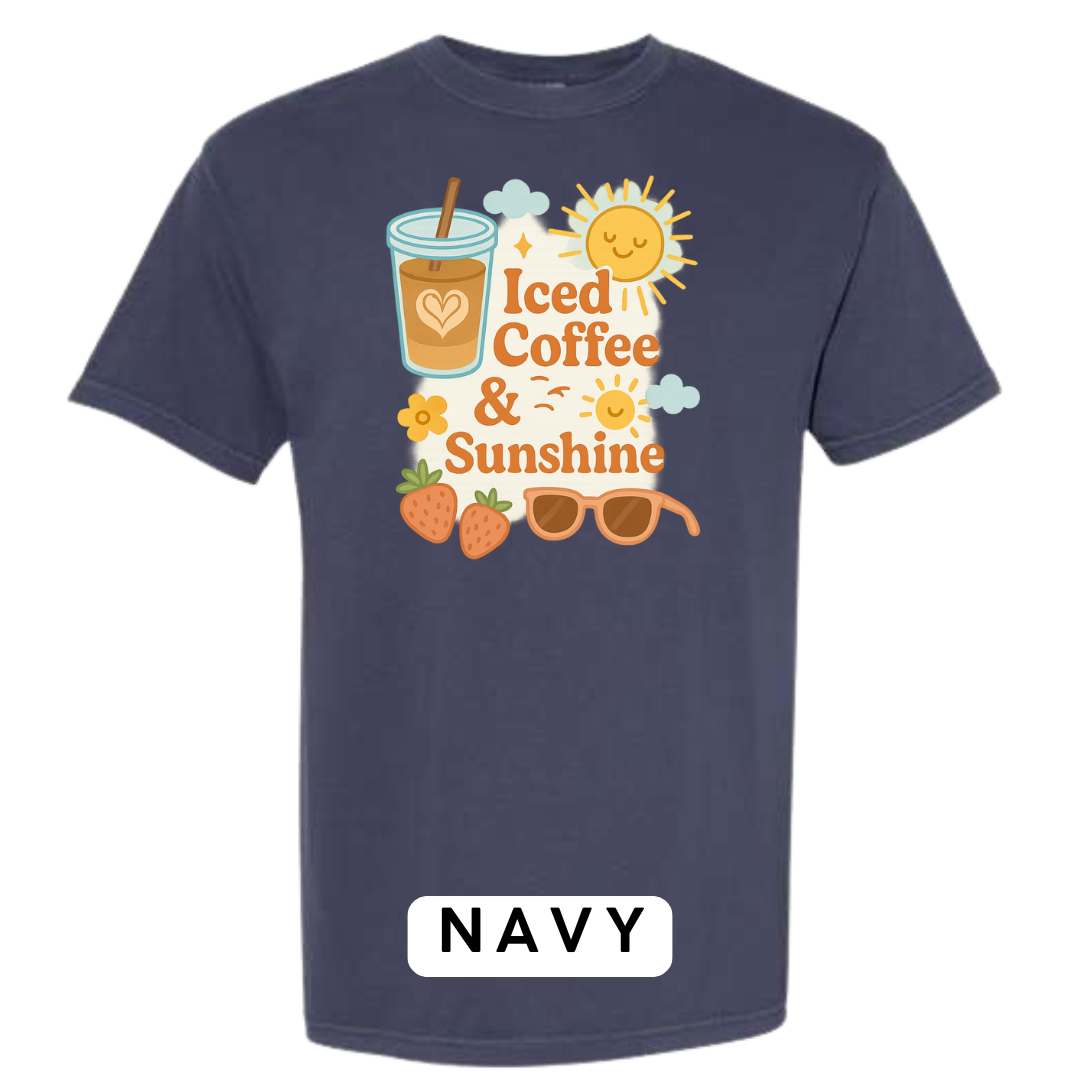 Iced Coffee & Sunshine Graphic T-Shirt
