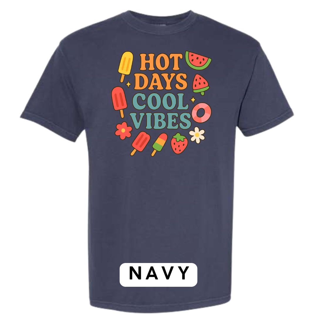Hot Days Cool Vibes Graphic T-Shirt