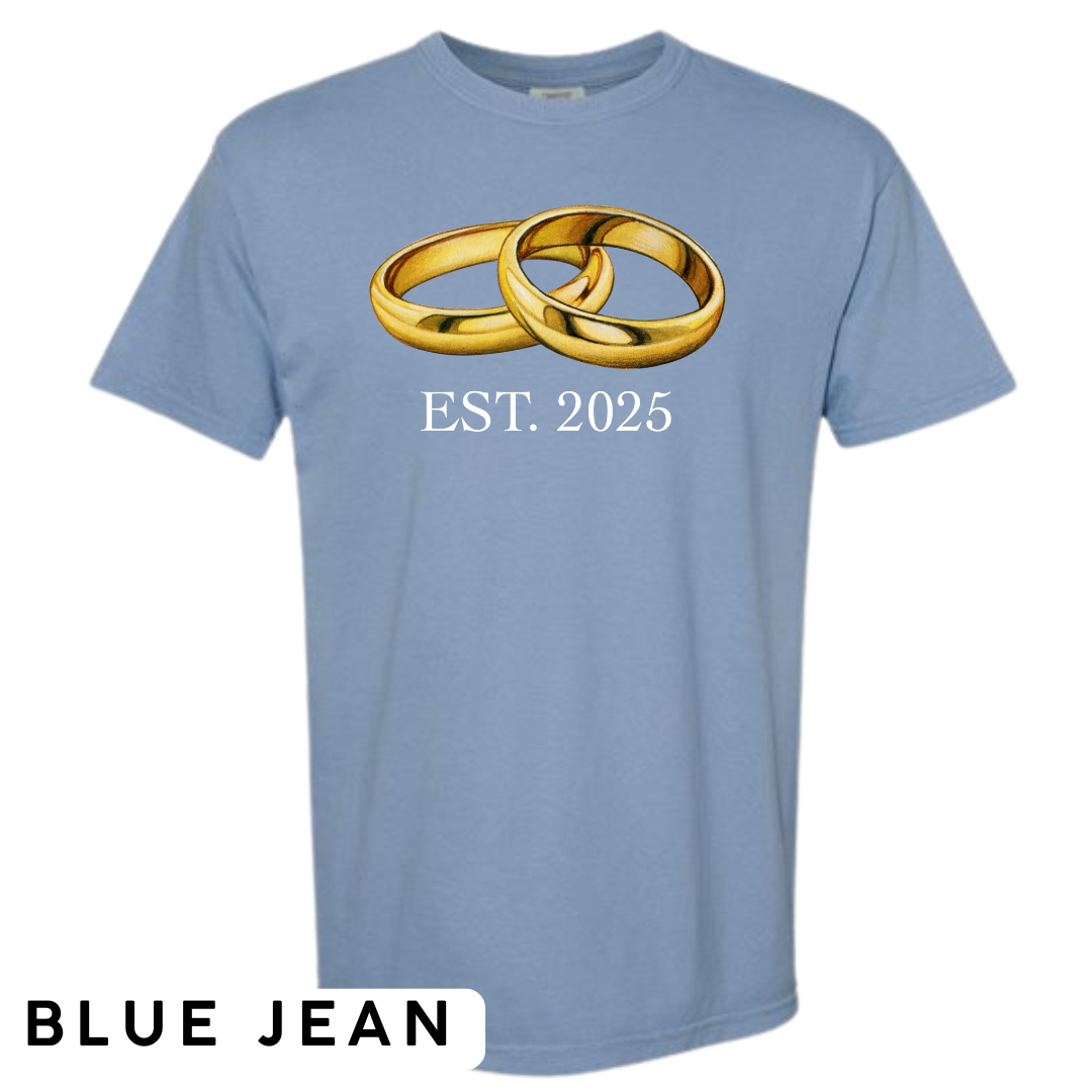 EST. 2025 Wedding Rings Graphic T-Shirt