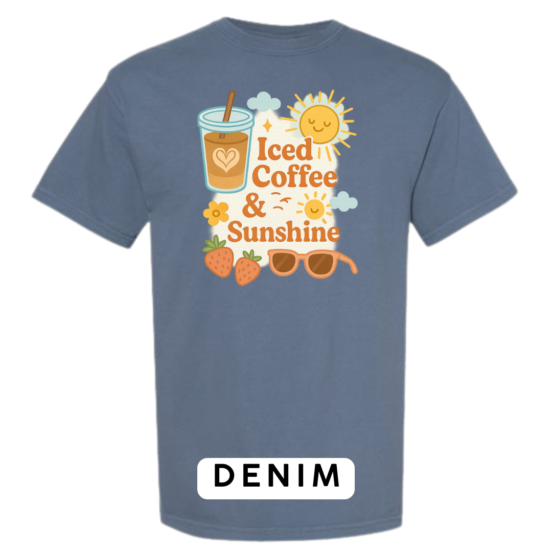 Iced Coffee & Sunshine Graphic T-Shirt