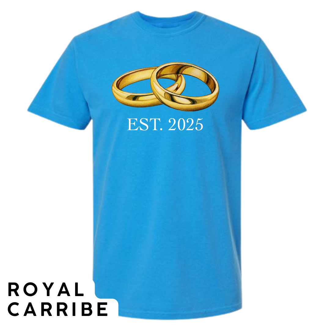 EST. 2025 Wedding Rings Graphic T-Shirt