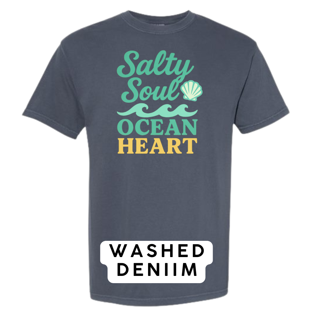 Salty Soul, Ocean Heart Graphic T-Shirt