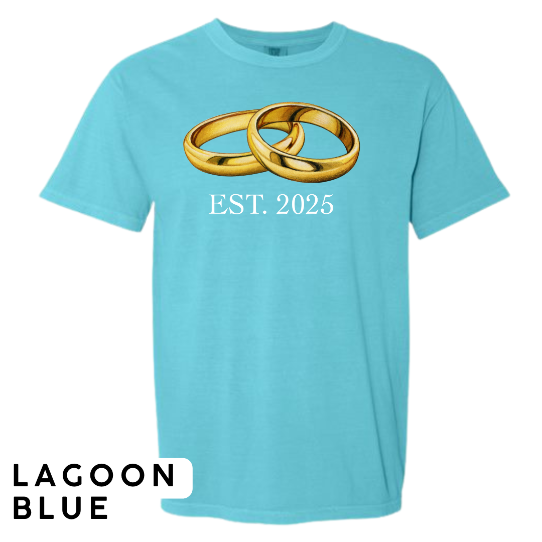 EST. 2025 Wedding Rings Graphic T-Shirt