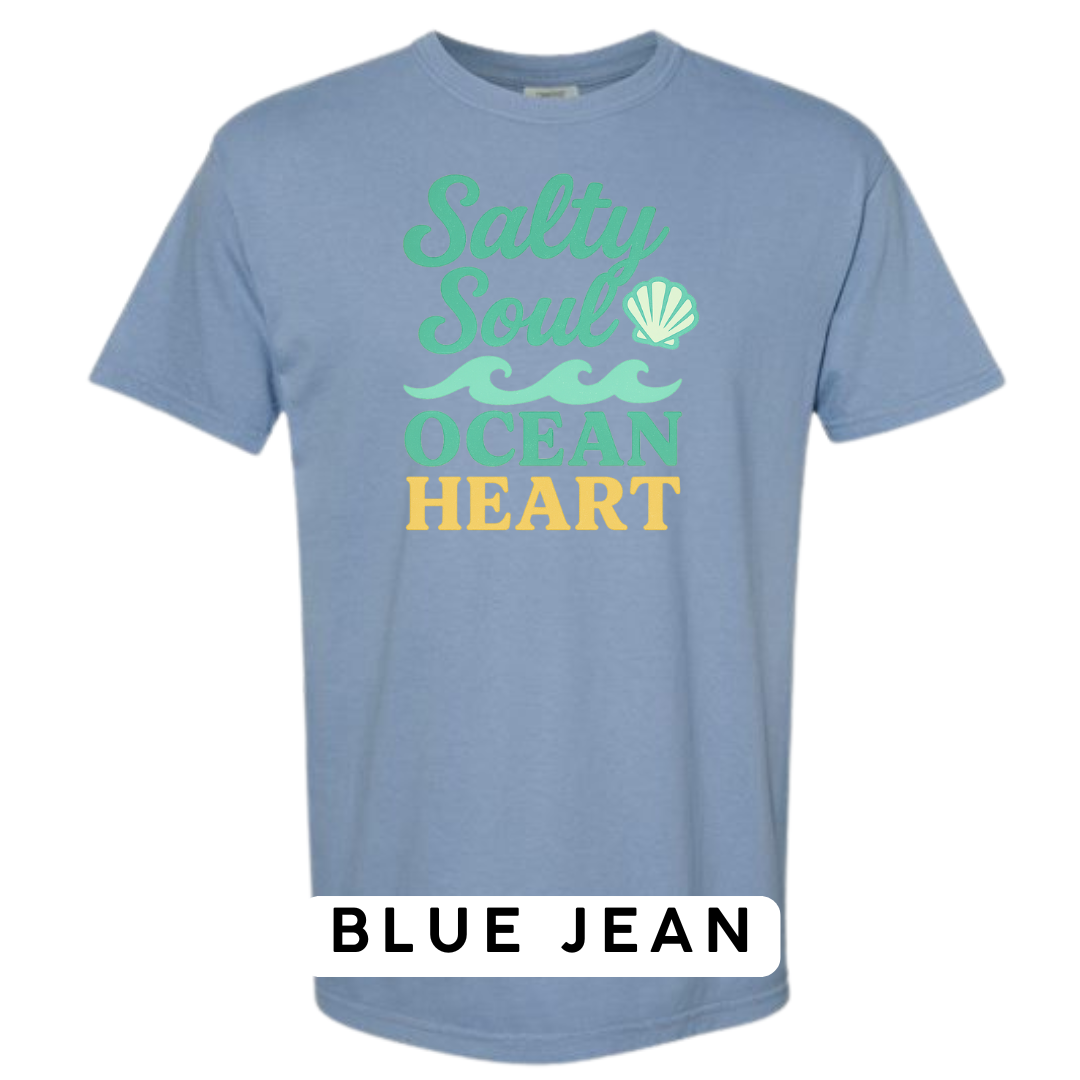 Salty Soul, Ocean Heart Graphic T-Shirt
