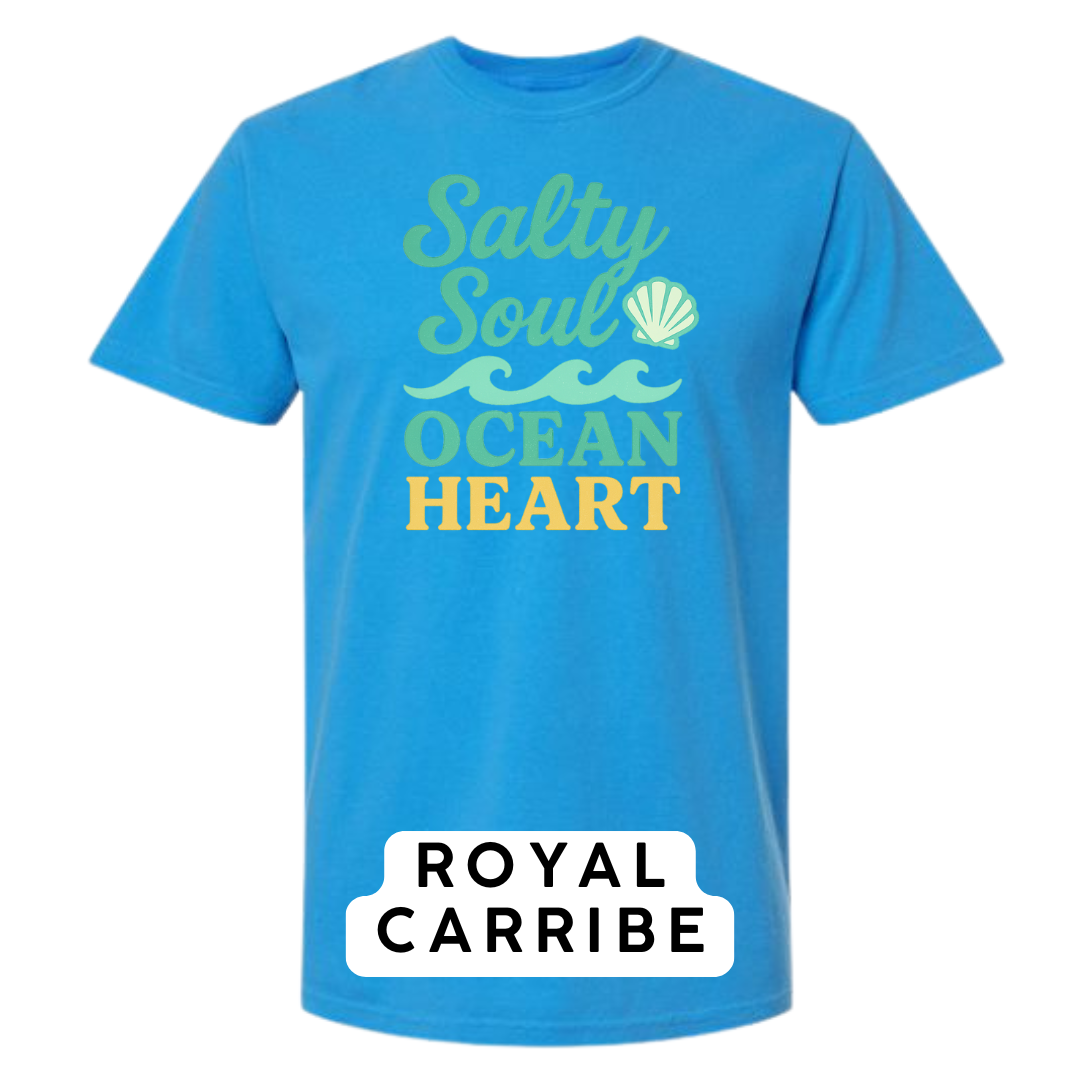 Salty Soul, Ocean Heart Graphic T-Shirt