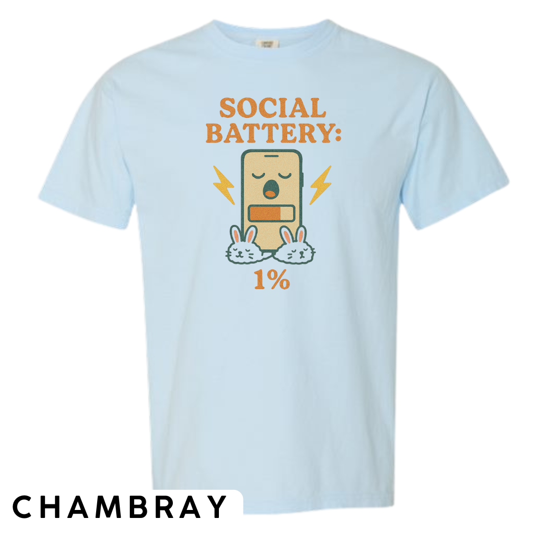 Social Battery: 1% Graphic T-Shirt