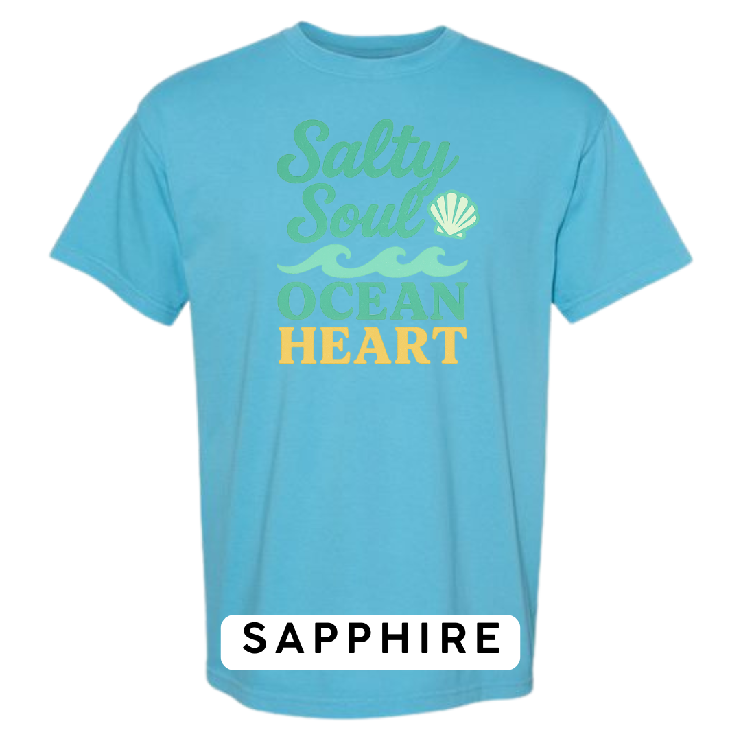 Salty Soul, Ocean Heart Graphic T-Shirt