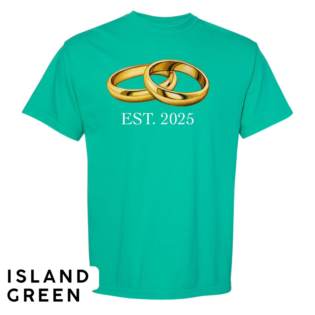 EST. 2025 Wedding Rings Graphic T-Shirt