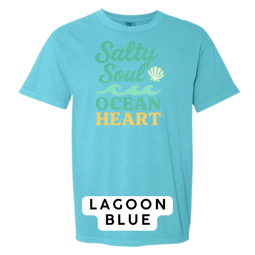 Salty Soul, Ocean Heart Graphic T-Shirt