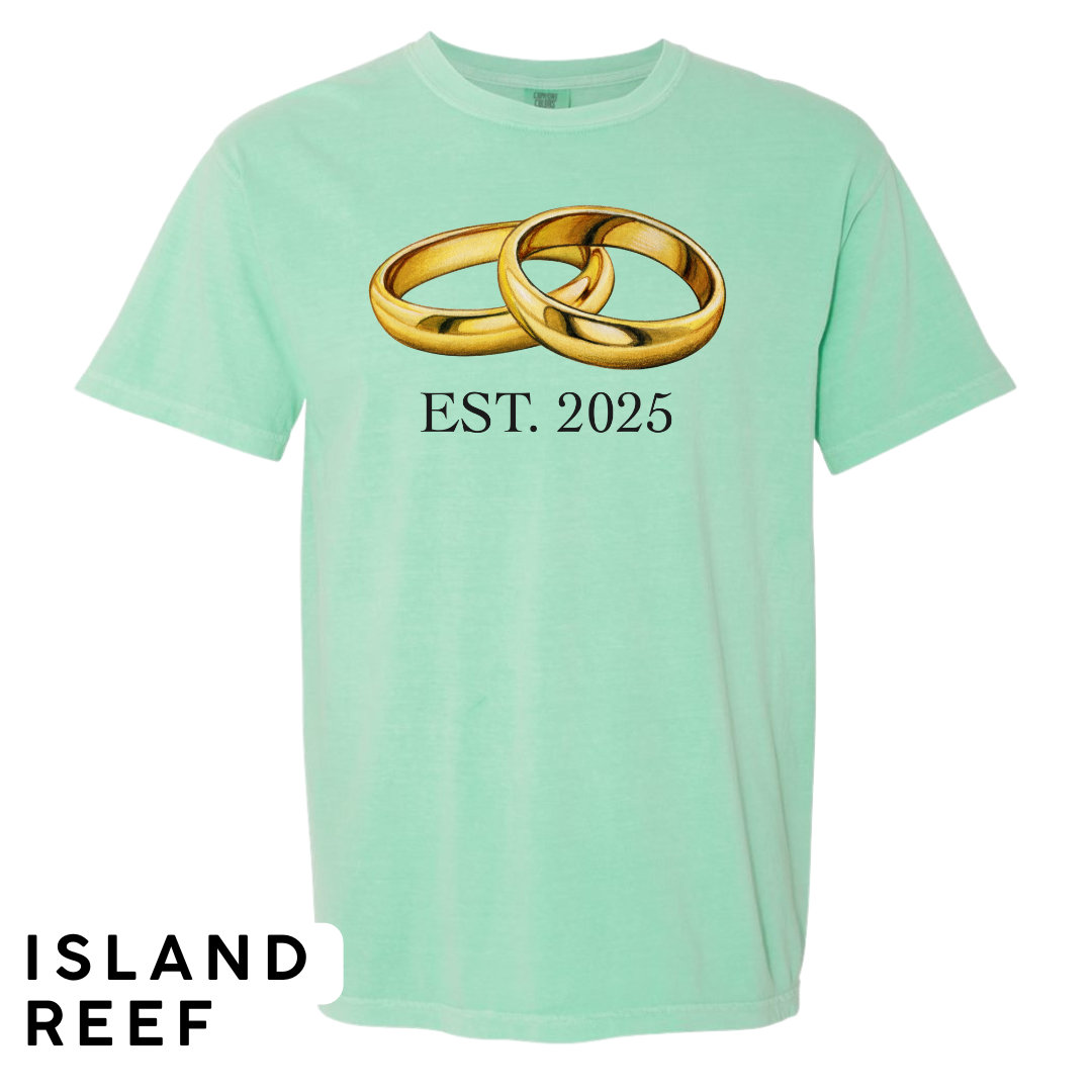 EST. 2025 Wedding Rings Graphic T-Shirt