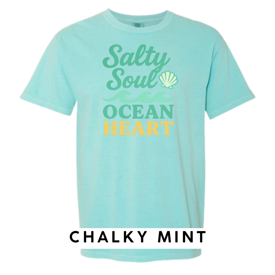 Salty Soul, Ocean Heart Graphic T-Shirt