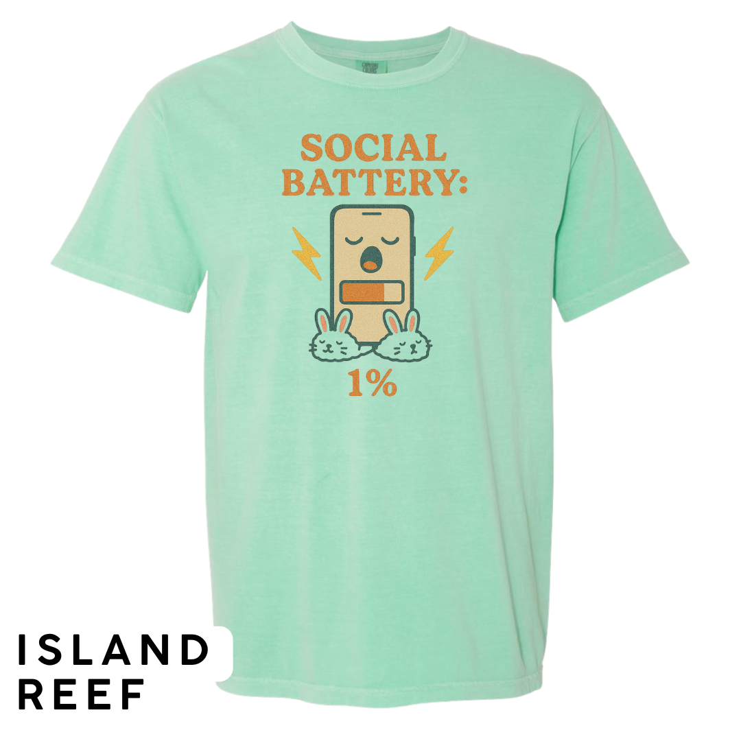 Social Battery: 1% Graphic T-Shirt