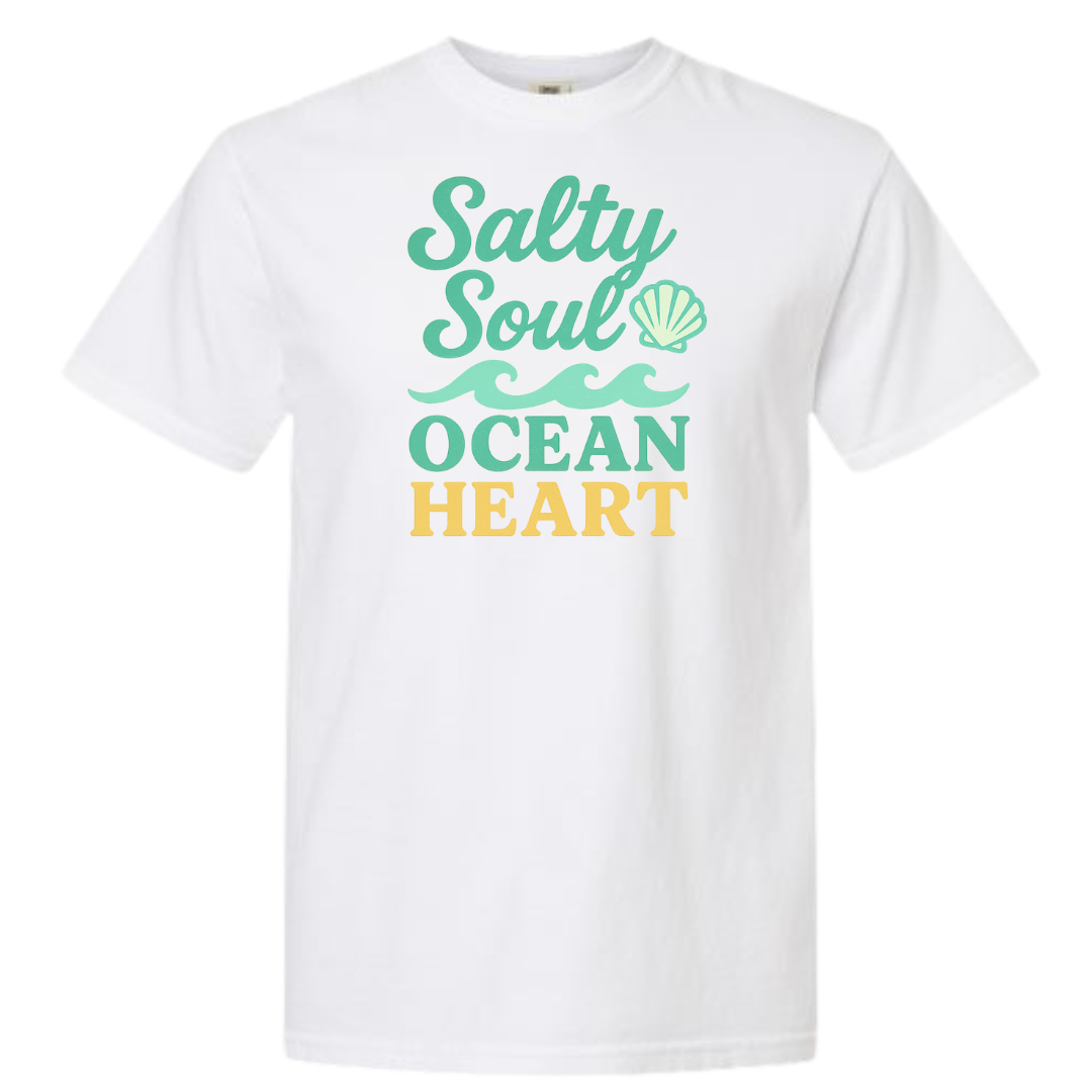 Salty Soul, Ocean Heart Graphic T-Shirt