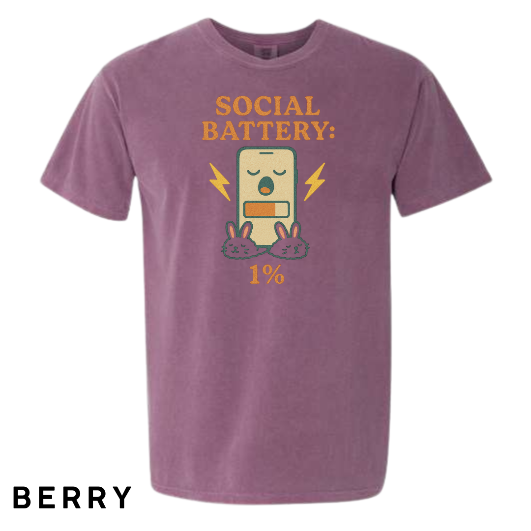 Social Battery: 1% Graphic T-Shirt