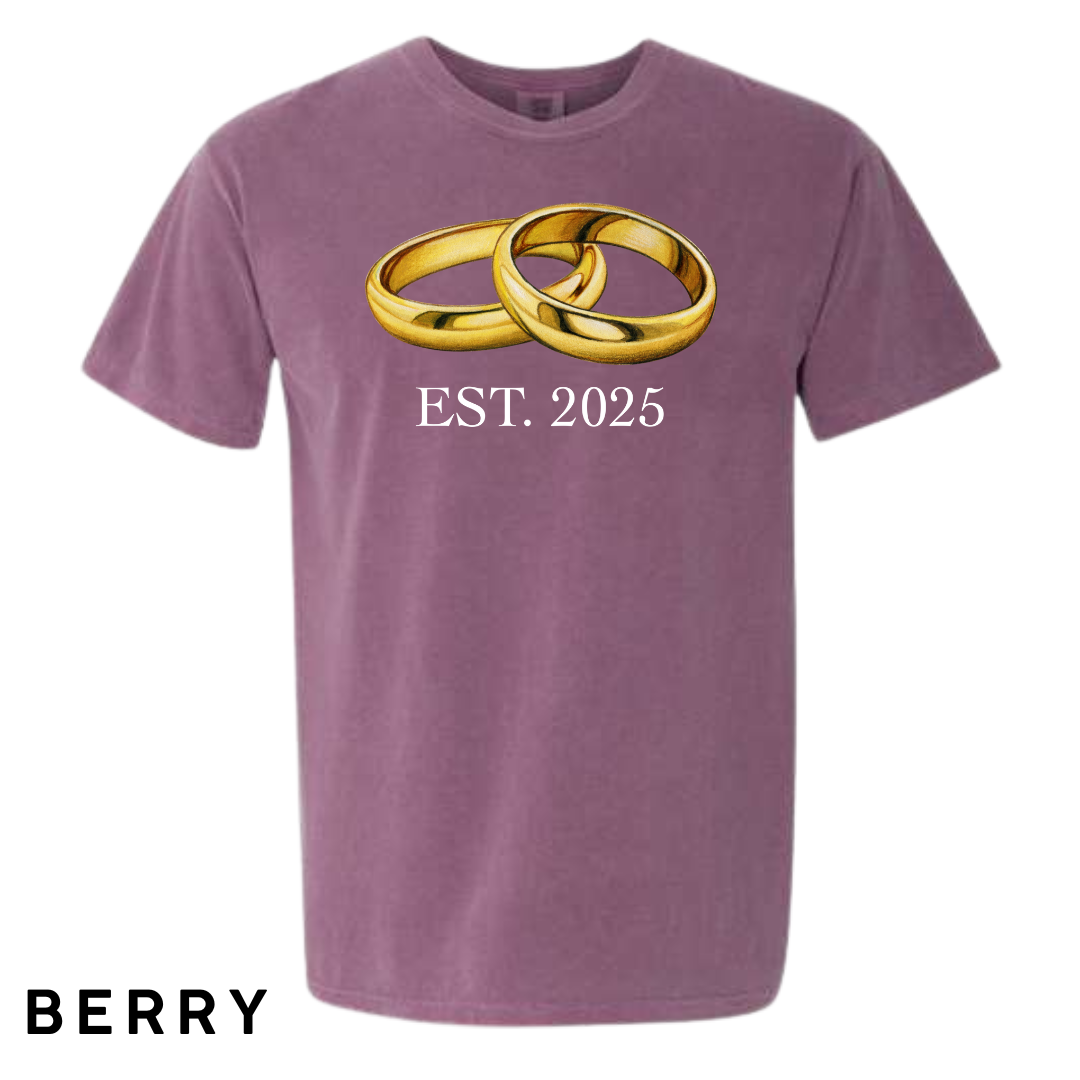 EST. 2025 Wedding Rings Graphic T-Shirt