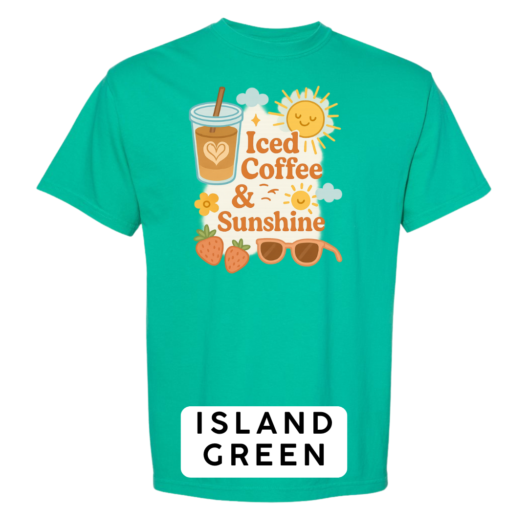 Iced Coffee & Sunshine Graphic T-Shirt
