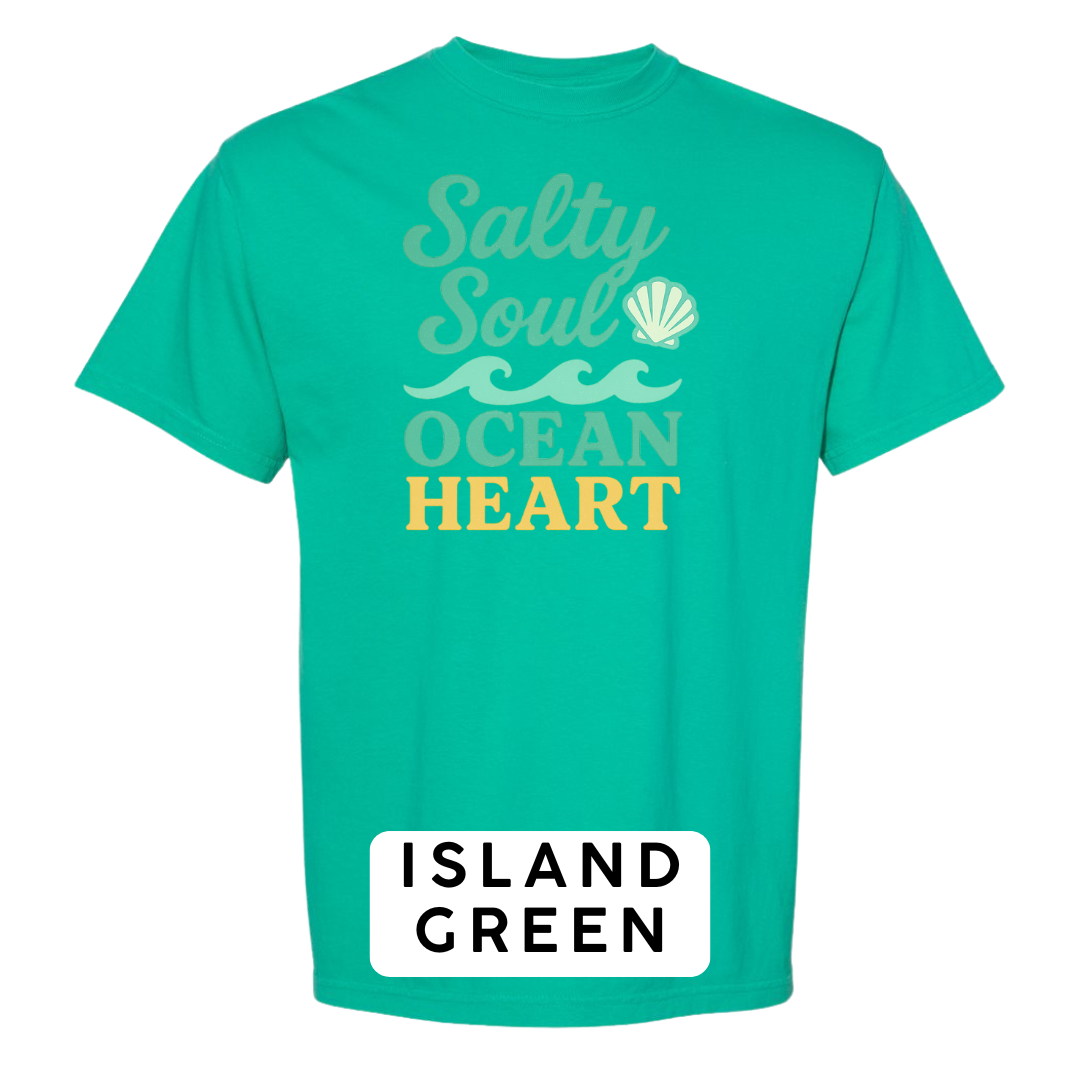 Salty Soul, Ocean Heart Graphic T-Shirt
