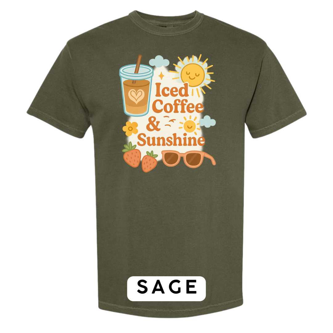 Iced Coffee & Sunshine Graphic T-Shirt