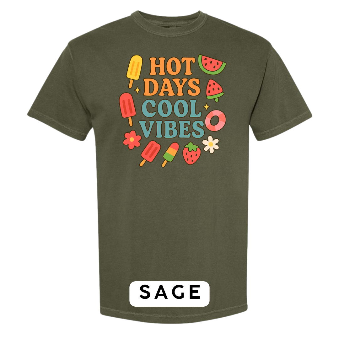 Hot Days Cool Vibes Graphic T-Shirt
