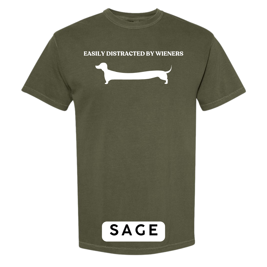 Easily Distracted by Wieners Graphic T-Shirt