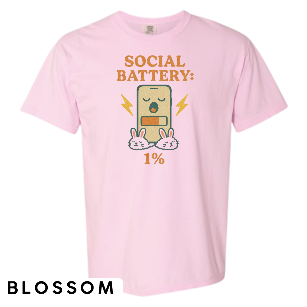 Social Battery: 1% Graphic T-Shirt