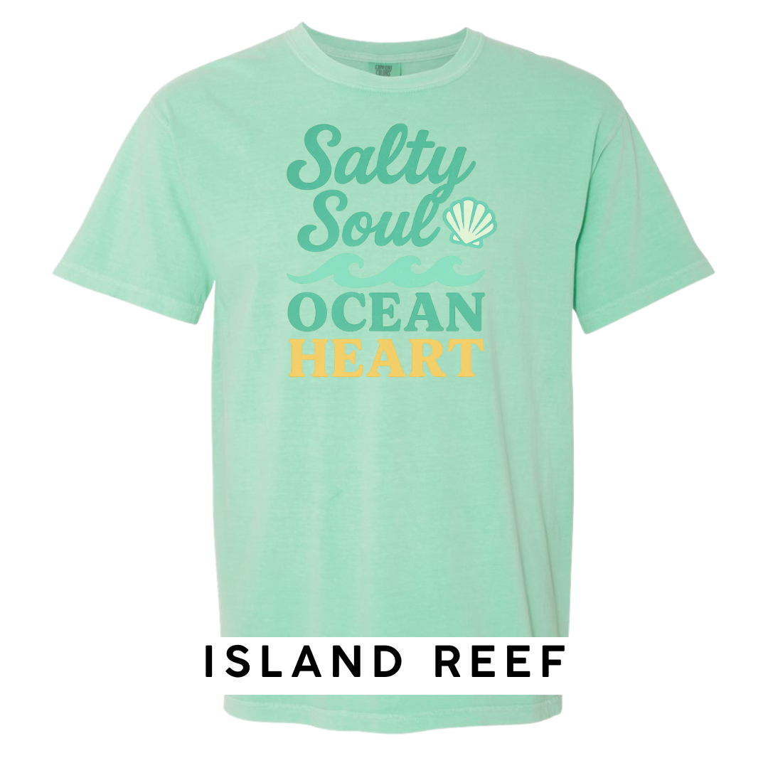 Salty Soul, Ocean Heart Graphic T-Shirt
