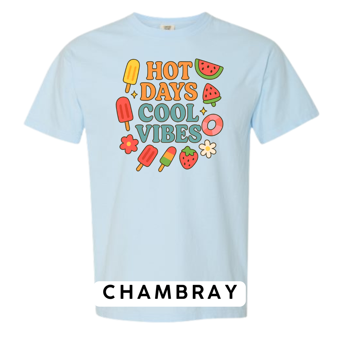 Hot Days Cool Vibes Graphic T-Shirt