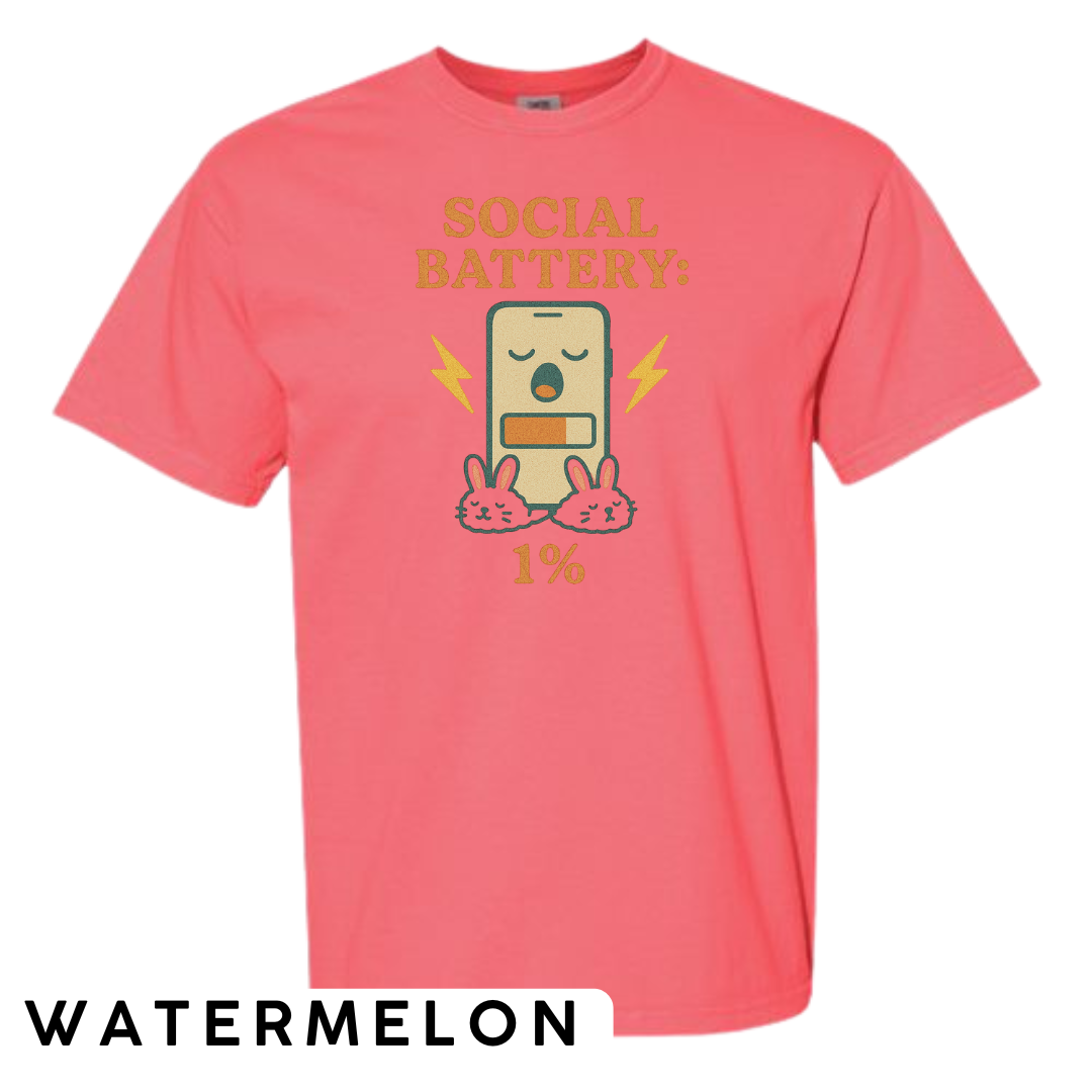 Social Battery: 1% Graphic T-Shirt