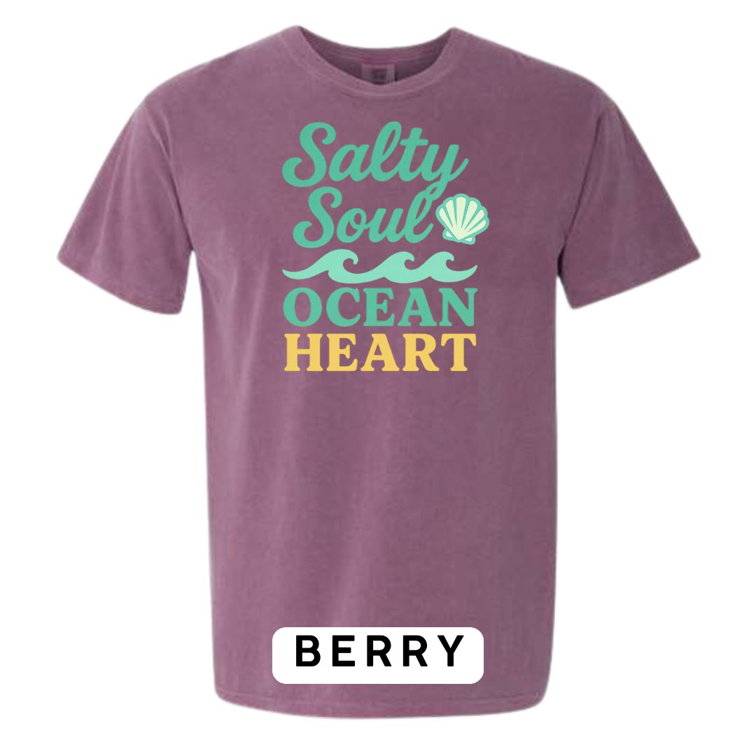 Salty Soul, Ocean Heart Graphic T-Shirt