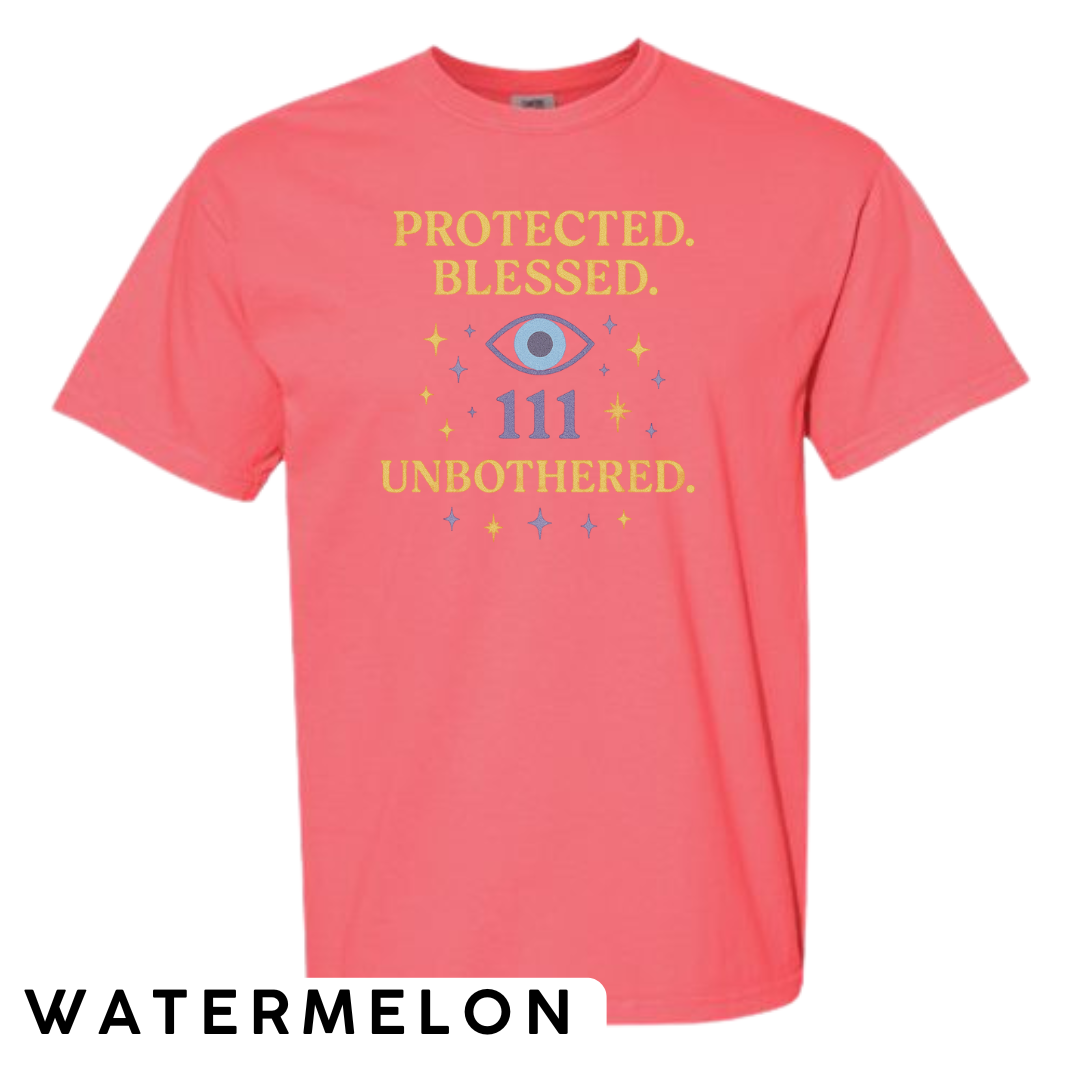 Protected. Blessed. 111. Unbothered. Graphic T-Shirt