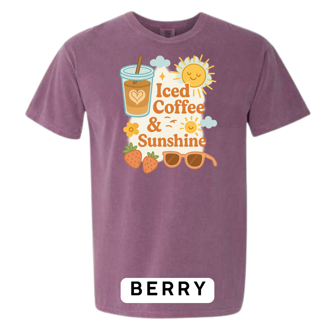 Iced Coffee & Sunshine Graphic T-Shirt