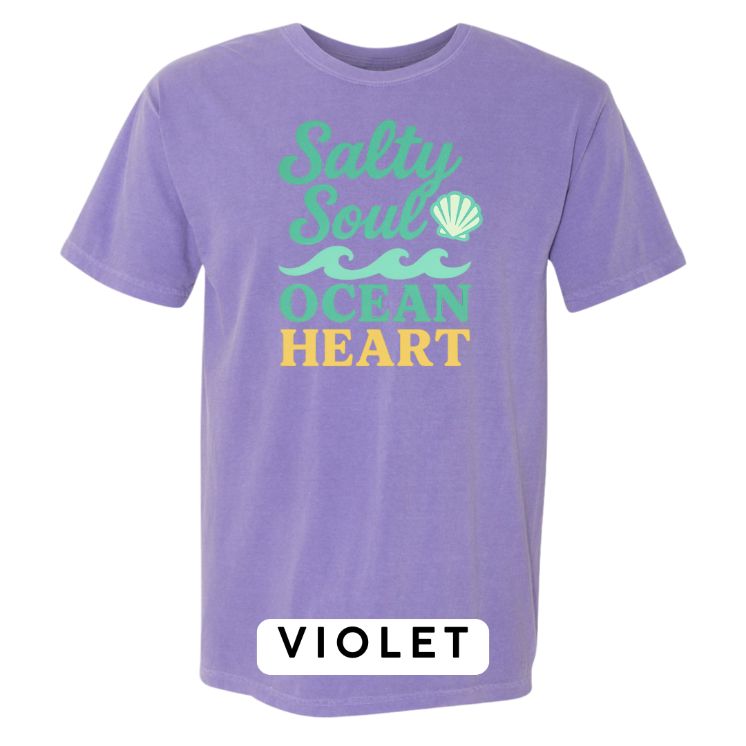 Salty Soul, Ocean Heart Graphic T-Shirt