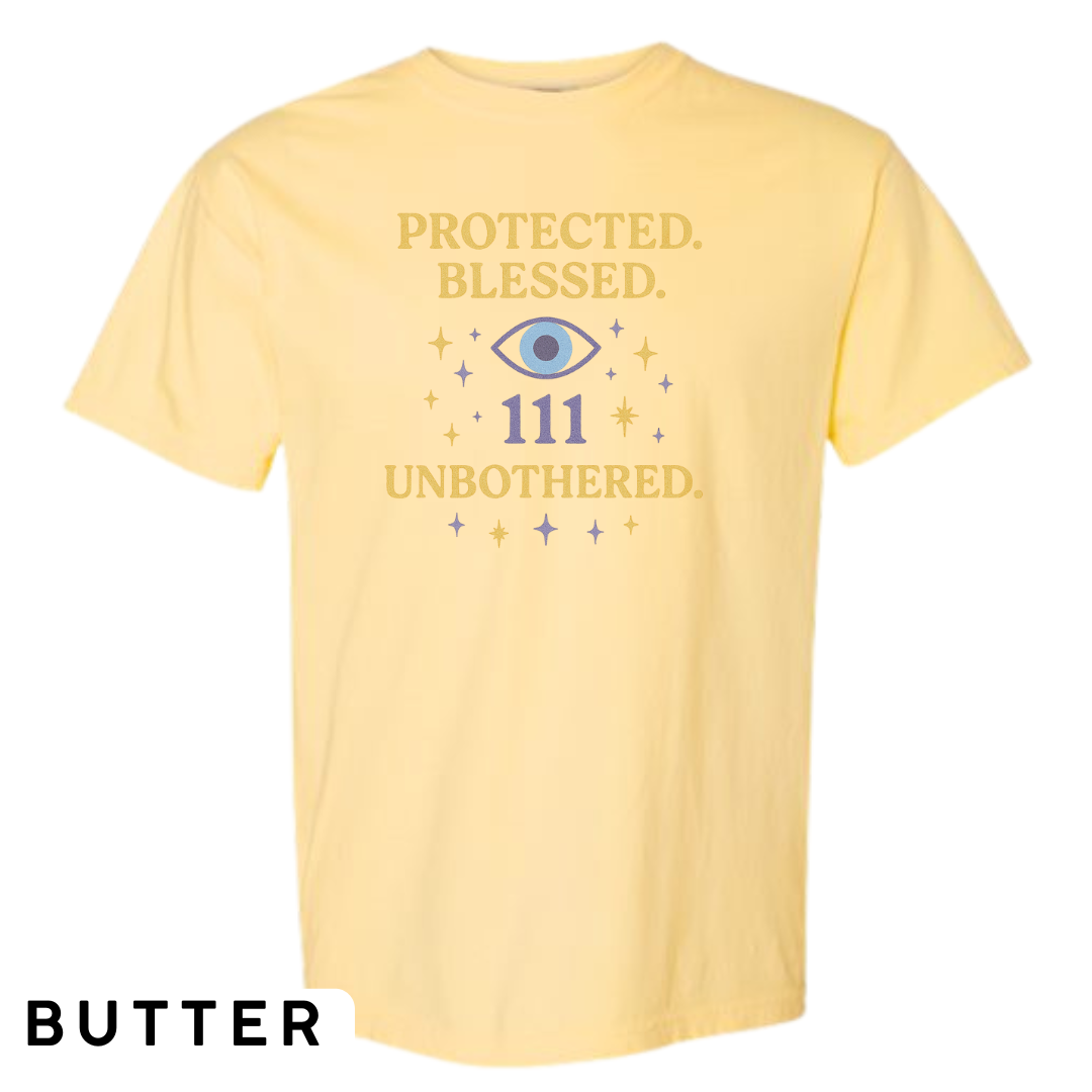 Protected. Blessed. 111. Unbothered. Graphic T-Shirt