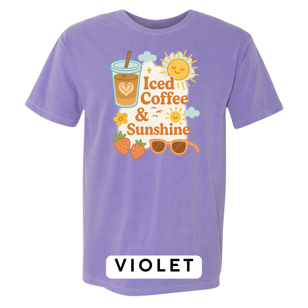 Iced Coffee & Sunshine Graphic T-Shirt