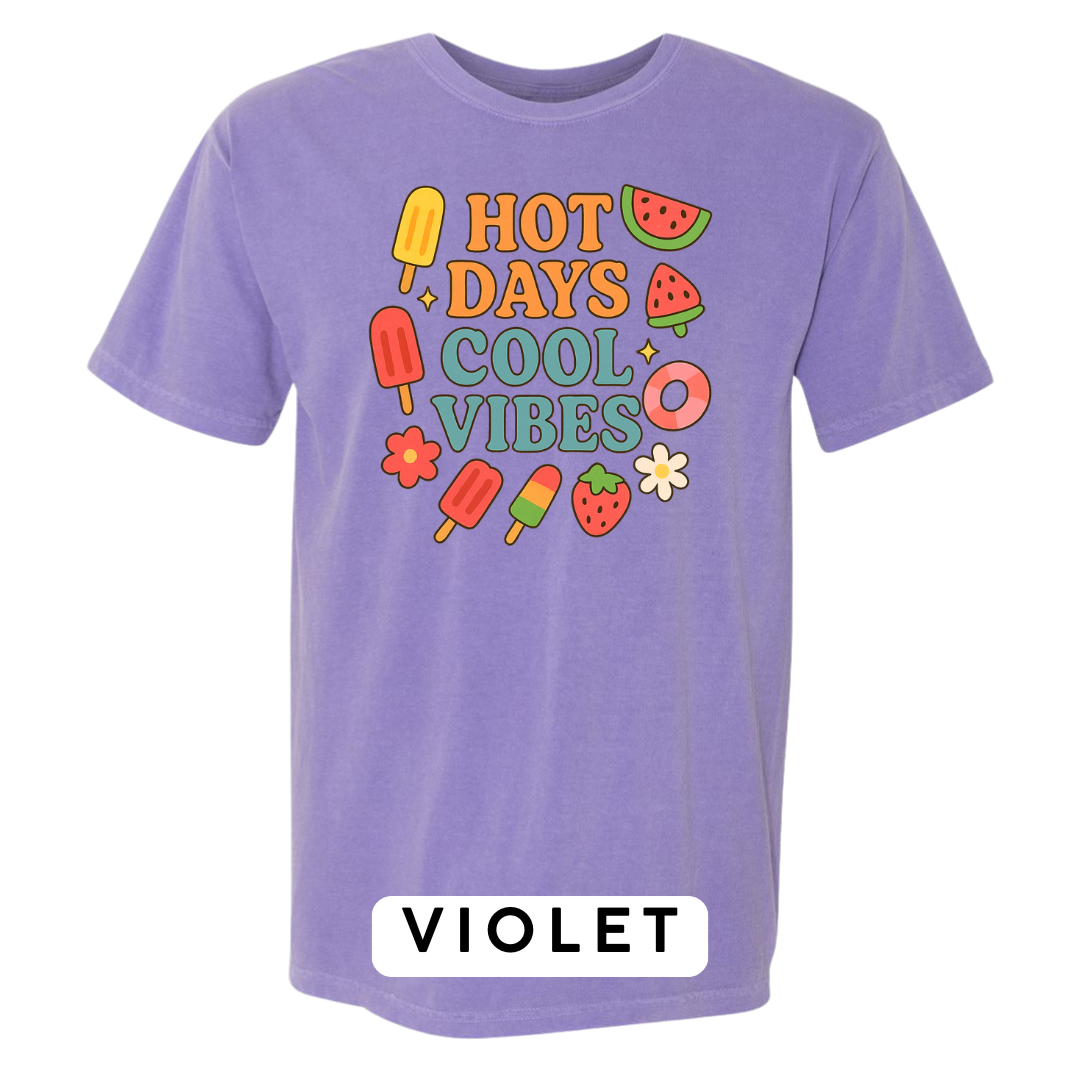 Hot Days Cool Vibes Graphic T-Shirt