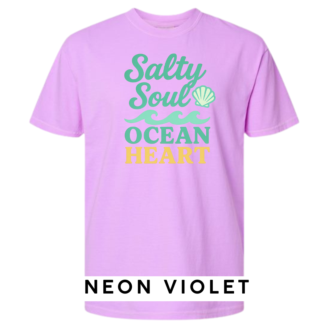 Salty Soul, Ocean Heart Graphic T-Shirt