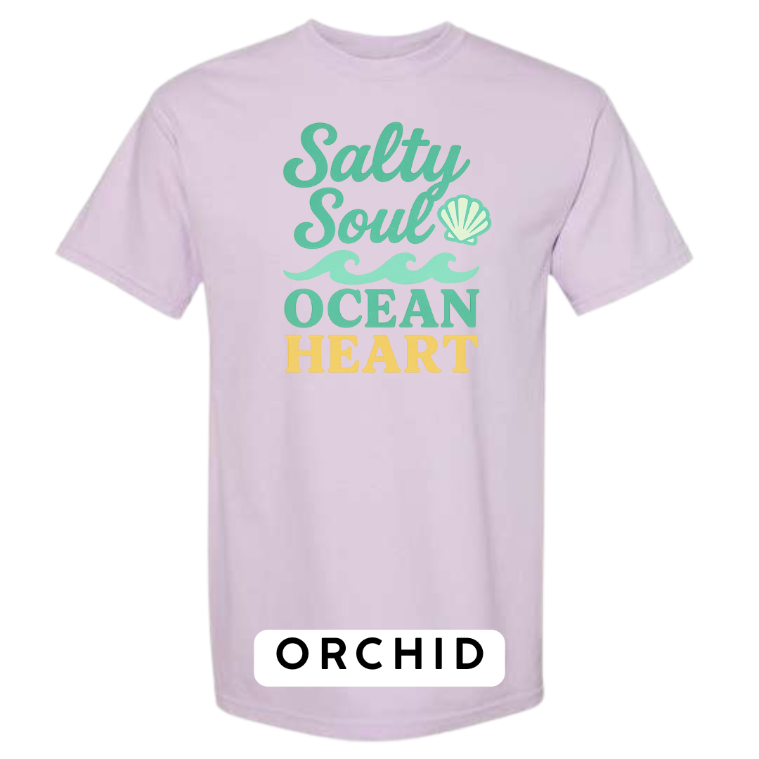 Salty Soul, Ocean Heart Graphic T-Shirt