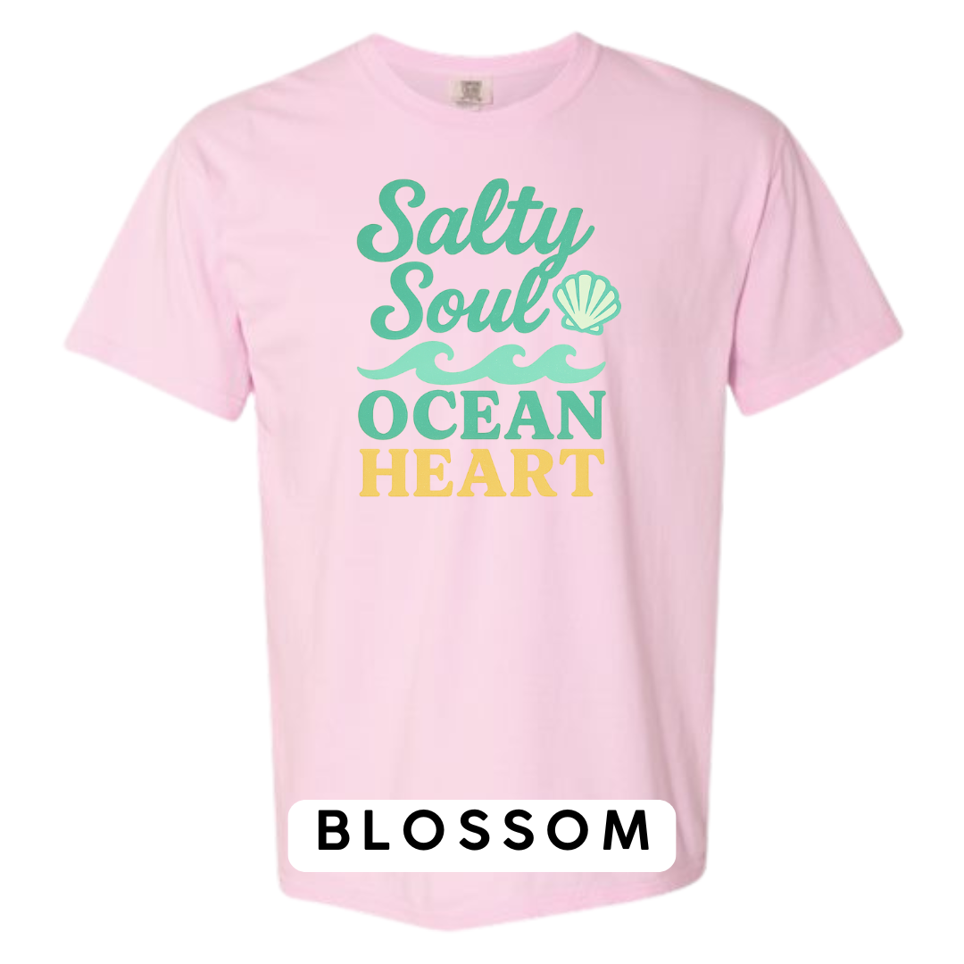 Salty Soul, Ocean Heart Graphic T-Shirt