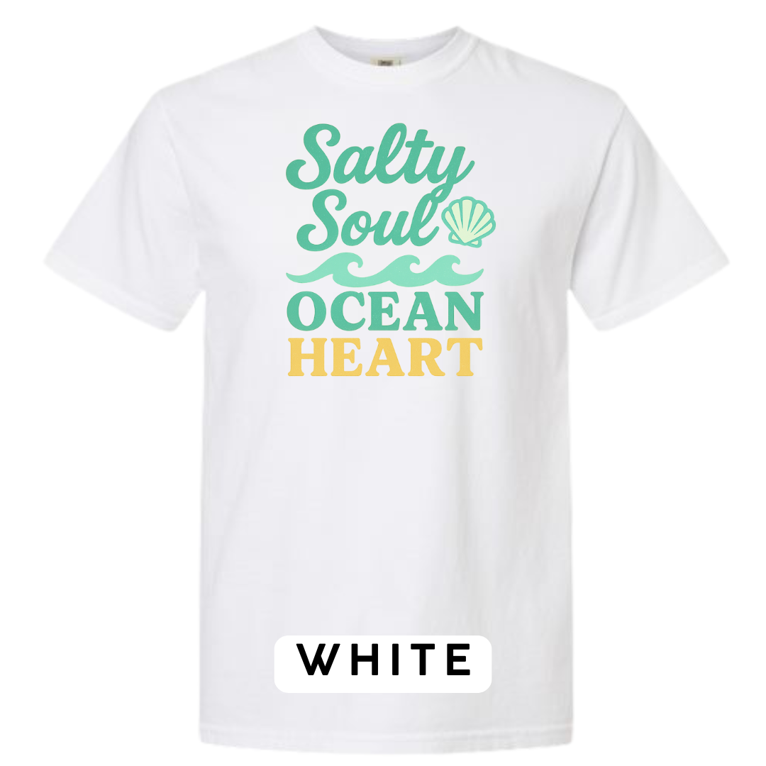 Salty Soul, Ocean Heart Graphic T-Shirt